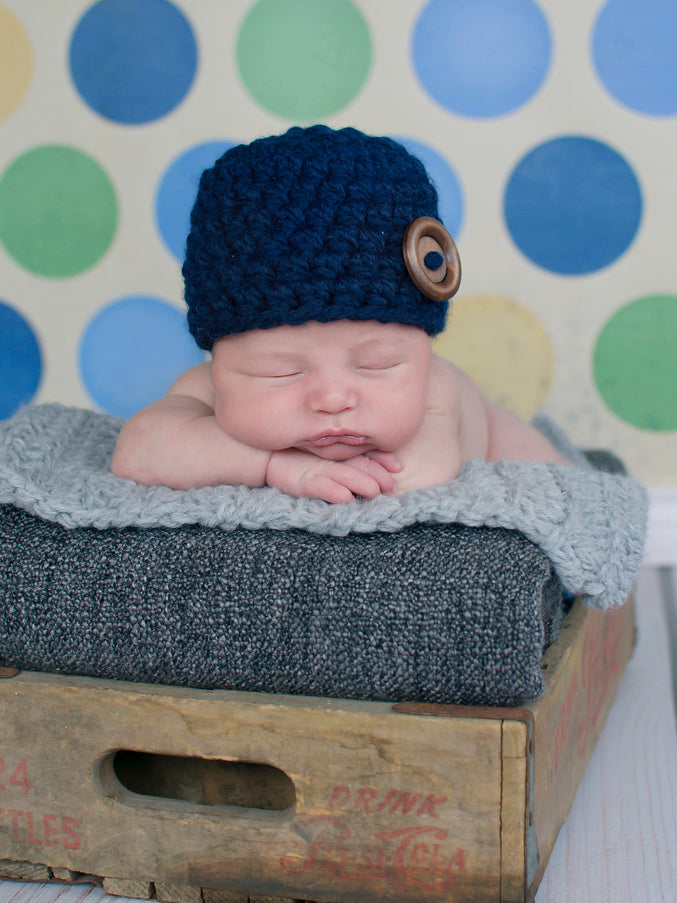 Navy blue baby sale hat