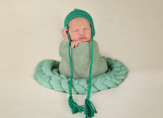 Kelly green pixie elf hat