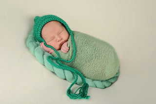 Green Pixie Elf Baby Hat