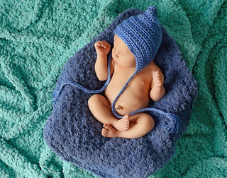 Blue Pixie Elf Baby Hat