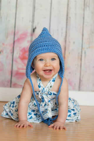 Blue pixie elf hat