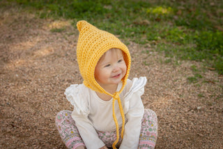 Golden yellow pixie elf hat