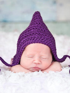 Purple pixie elf hat by Two Seaside Babes