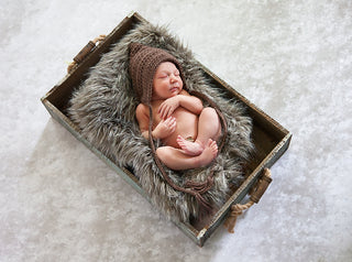 Taupe pixie elf hat - Two Seaside Babes