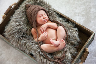 Taupe Pixie Elf Baby Hat
