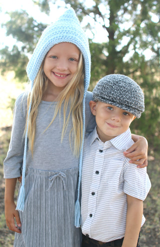 Baby blue pixie elf hat