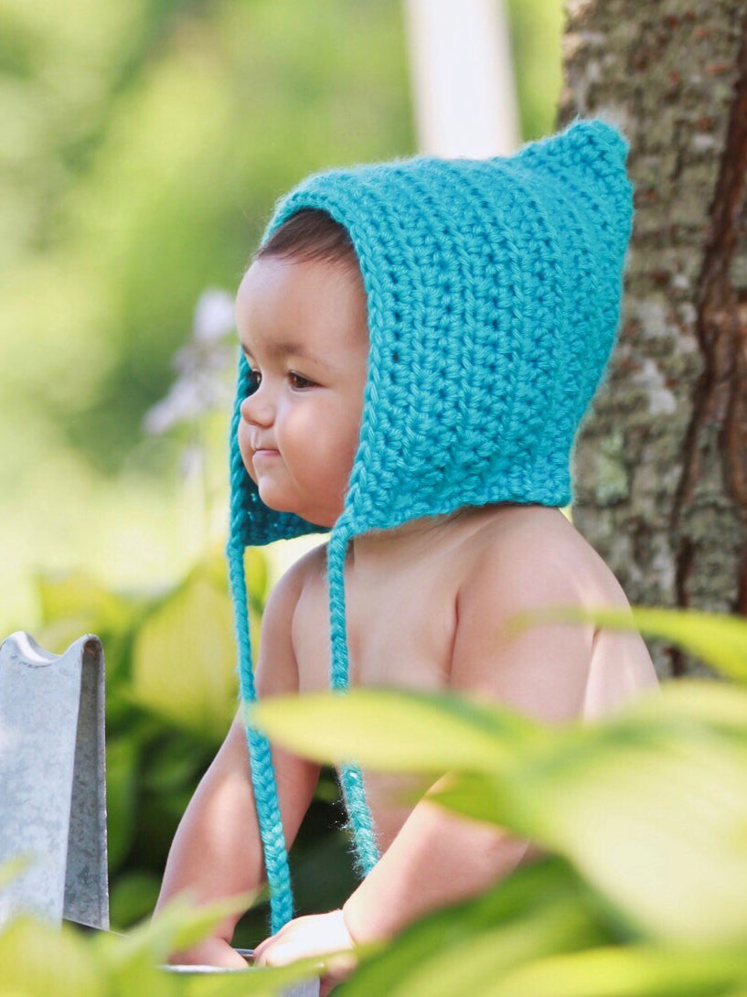 Turquoise blue pixie elf hat by Two Seaside Babes