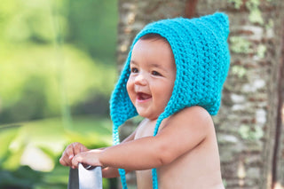 Turquoise blue pixie elf hat
