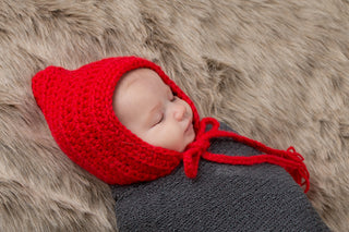 Red Pixie Elf Baby Hat