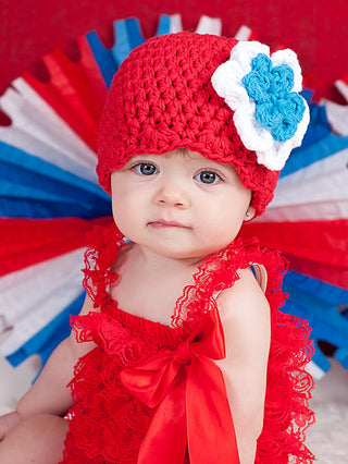 Double Flower Flapper Beanies