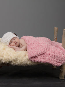 Pink Soft & Fluffy Mini Baby Blanket