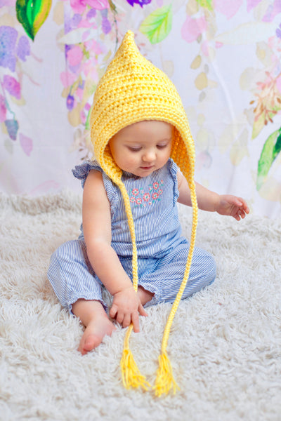 Lemonade pixie elf hat by Two Seaside Babes