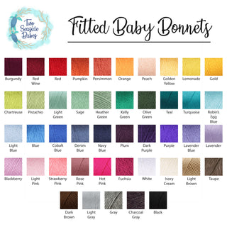 45 colors newborn baby bonnet