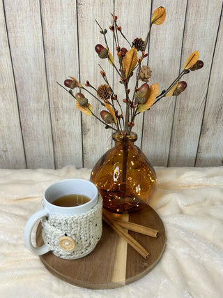 Oatmeal mug cozy for coffee cup by Two Seaside Babes