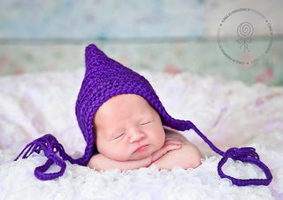 Purple pixie elf hat by Two Seaside Babes