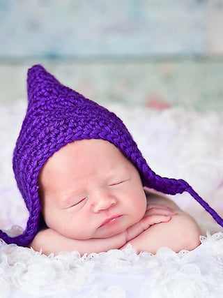 Purple pixie elf hat by Two Seaside Babes