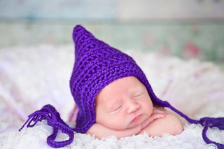 Purple pixie elf hat by Two Seaside Babes