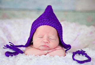 Purple pixie elf hat by Two Seaside Babes