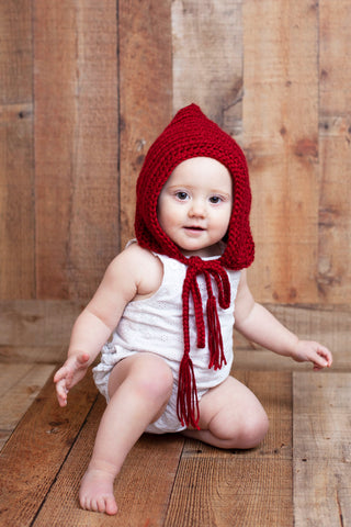 Red wine pixie elf hat