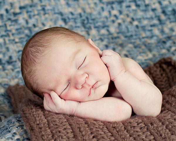 Taupe | newborn photo prop layering baby blanket, basket stuffer, bucket filler