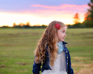 1T to 4T Toddler Sky Blue Button Scarf