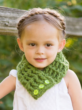 Green button scarf - Two Seaside Babes