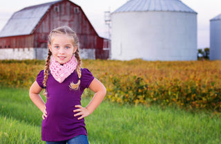 1T to 4T Toddler Pink Blossom Button Scarf 