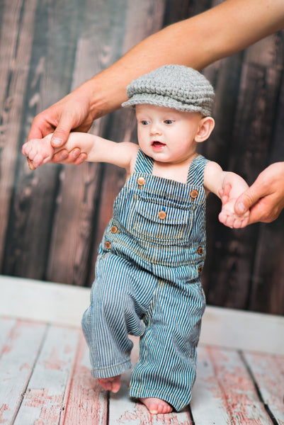 3 to 6 Month Gray | Irish wool Donegal newsboy hat, flat cap, golf hat | newborn, baby, toddler, boy, & men's sizes 