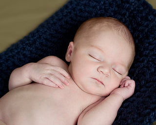 Navy Blue | newborn photo prop layering baby blanket, basket stuffer, bucket filler