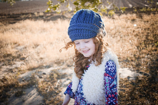 4T to Preteen Kids Denim Blue Buckle Beanie