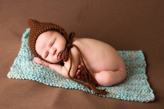 Dark Brown Pixie Elf Baby Hat