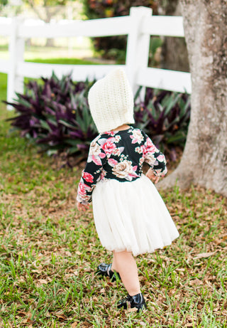 Ivory cream pixie elf hat