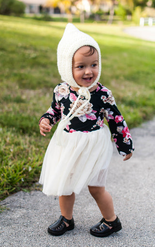 Ivory cream pixie elf hat