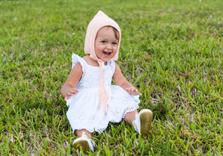 Peach pixie elf hat