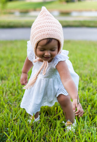 Peach pixie elf hat