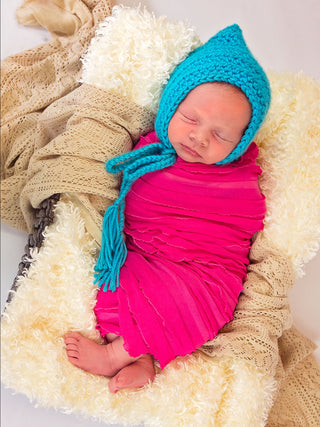 Turquoise Blue Pixie Elf Baby Hat