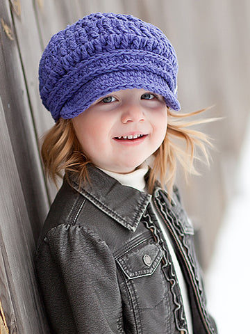 2T to 4T Purple Buckle Newsboy Cap by Two Seaside Babes