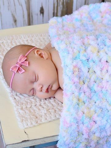 33" x 33" White Pastels| soft crochet baby blanket, wrap | for newborns, babies, toddlers | lovey, crib sizes by Two Seaside Babes