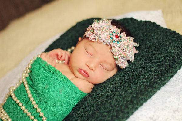 Evergreen Pine | newborn photo prop layering baby blanket, basket stuffer, bucket filler