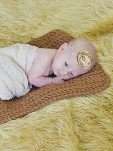 Hazelnut | newborn photo prop layering baby blanket, basket stuffer, bucket filler by Two Seaside Babes