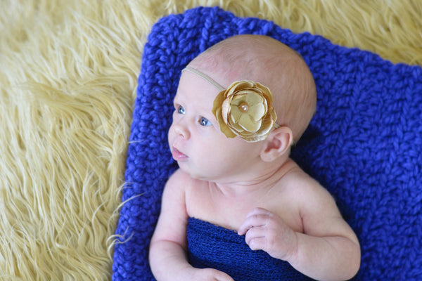 Cobalt Blue | newborn photo prop layering baby blanket, basket stuffer, bucket filler