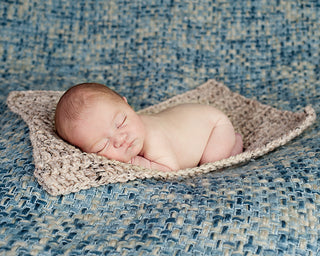 Oatmeal | newborn photo prop layering baby blanket, basket stuffer, bucket filler