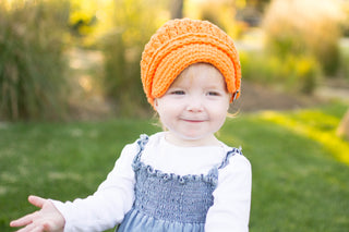 1T to 2T Orange Buckle Newsboy Cap