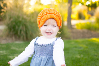 1T to 2T Orange Buckle Newsboy Cap