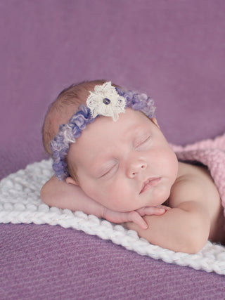 White Sparkle & Pink Blossom | newborn photo prop layering baby blanket, basket stuffer, bucket filler by Two Seaside Babes