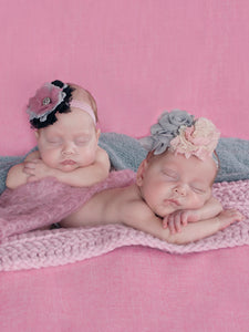 Pink Blossom | newborn photo prop layering baby blanket, basket stuffer, bucket filler