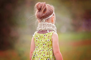 4T to Preteen Kids Oatmeal Button Scarf