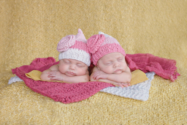 Raspberry Pink & White Sparkle | newborn photo prop layering baby blanket, basket stuffer, bucket filler