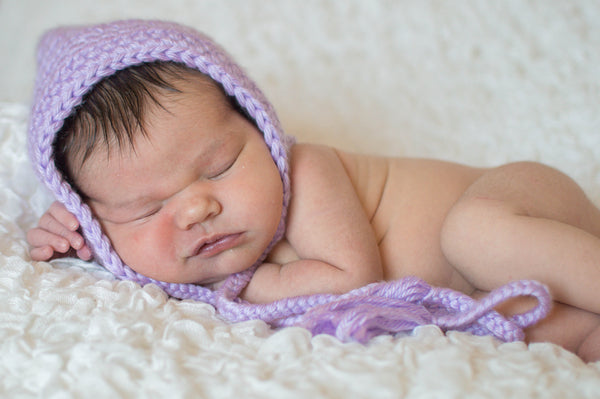 Lavender Pixie Elf Baby Hat