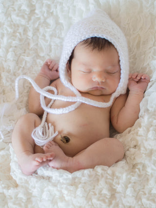 White Pixie Elf Baby Hat by Two Seaside Babes